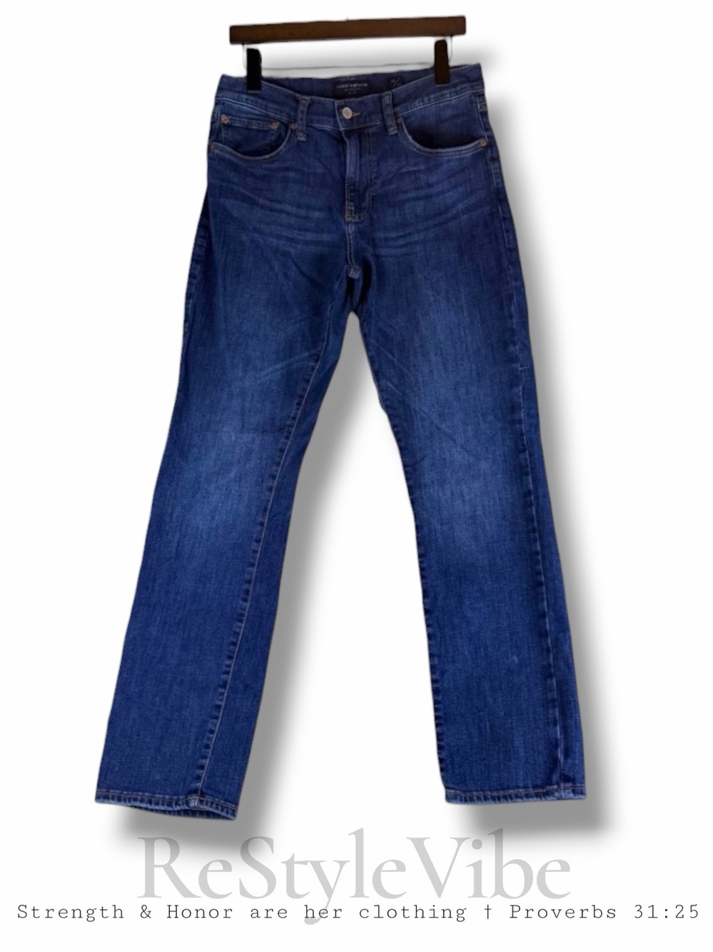 LUCKY BRAND Men’s Size 30x32 Denim Jeans 410 Athletic Fit Straight Stretch
